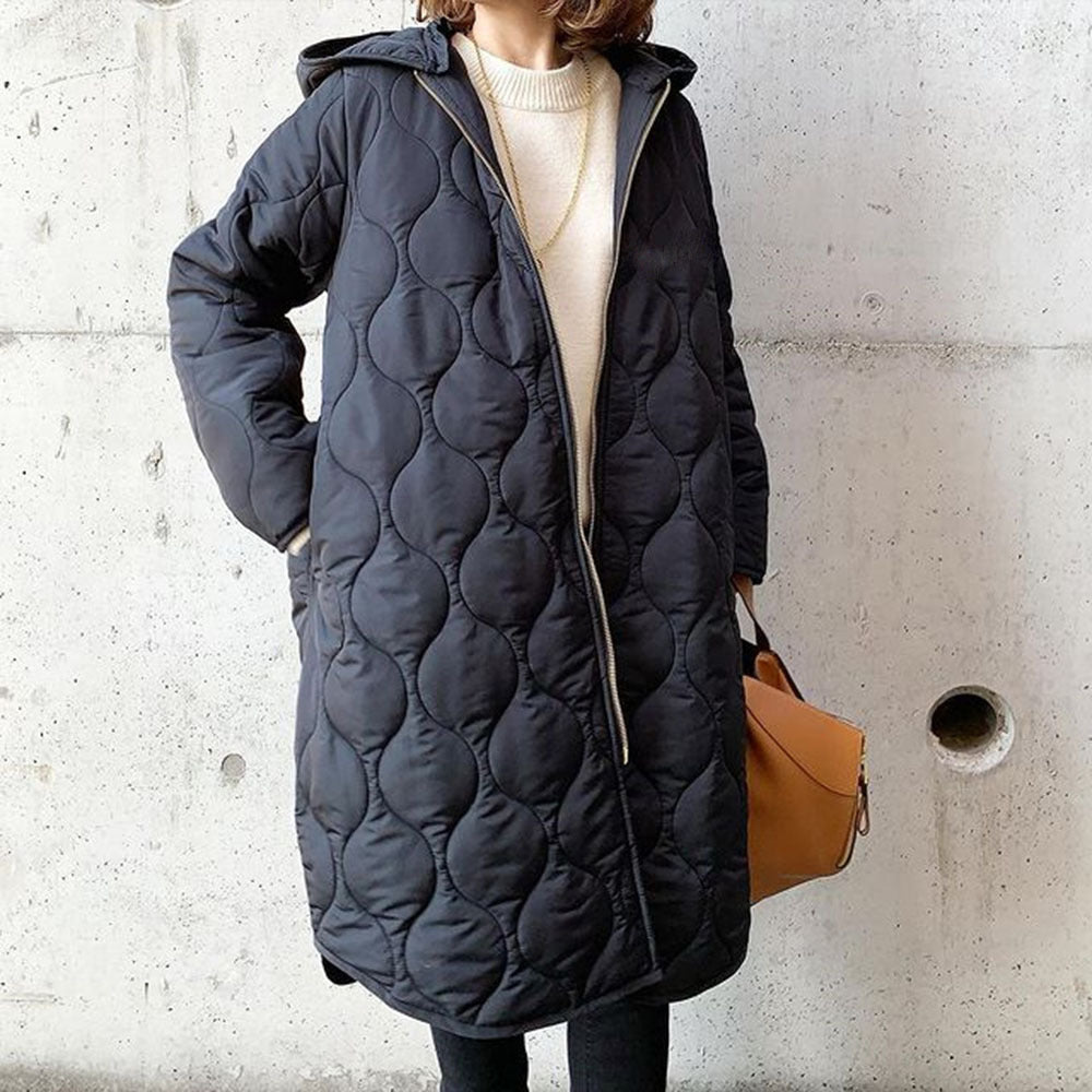 Bivdi | Warm women's quilted coat with hood
