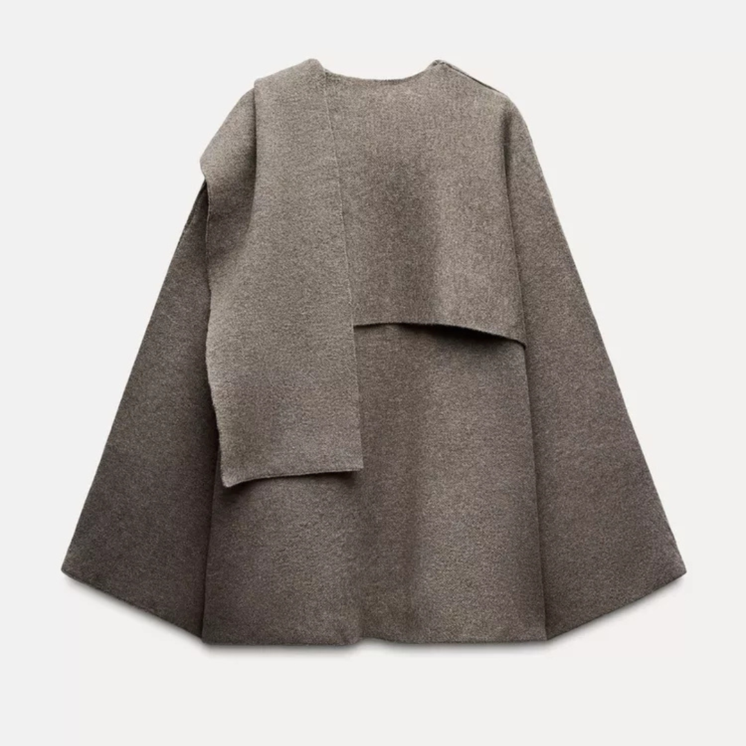 Elif | Viral cape coat with hood in one size