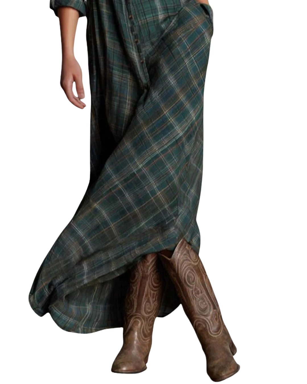 Mara | Elegant maxi shirt dress with belt accent