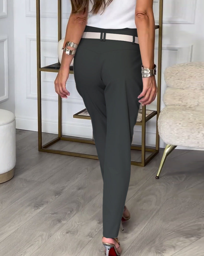 Mila | Stylish trousers with belt