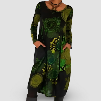 Ronja | Winter dress with bohemian elegance
