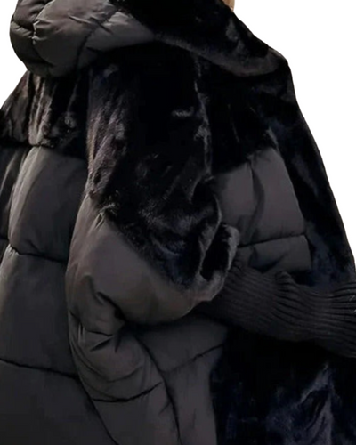 Theresa | Elegant women's winter jacket with fur hood