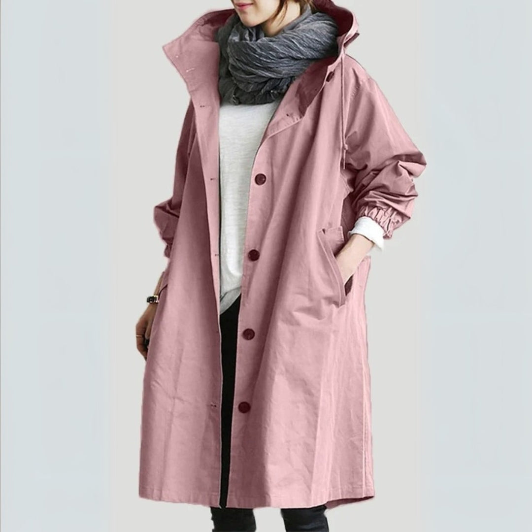 Clara | Relaxed Hooded Trench Coat for Women