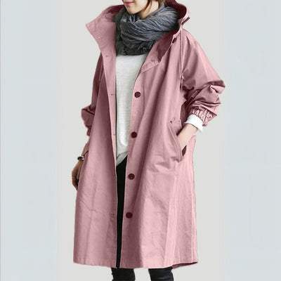 Clara | Relaxed Hooded Trench Coat for Women