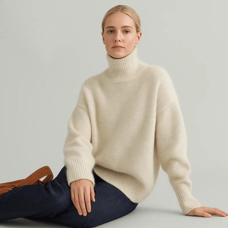 Tilda | Cosy fine knit jumper with roll neck style