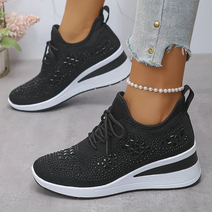 Elena | Orthopaedic trainers with rhinestones