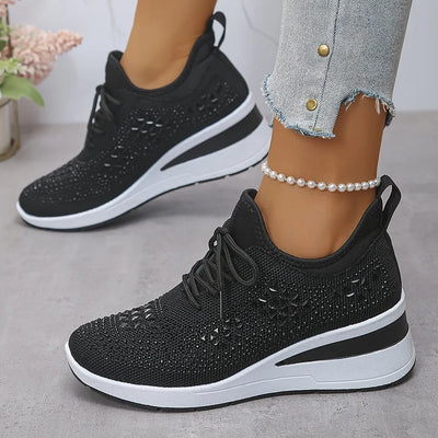 Elena | Orthopaedic trainers with rhinestones