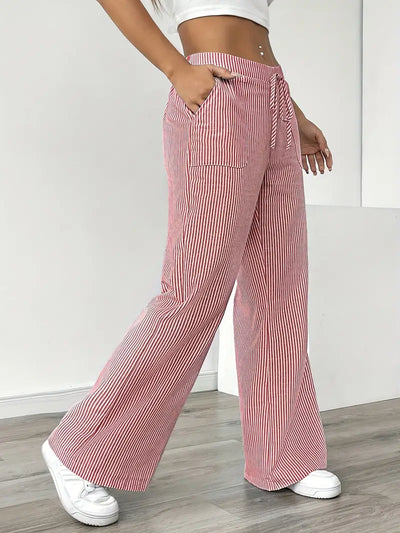 Alina | Elegant striped trousers with pockets