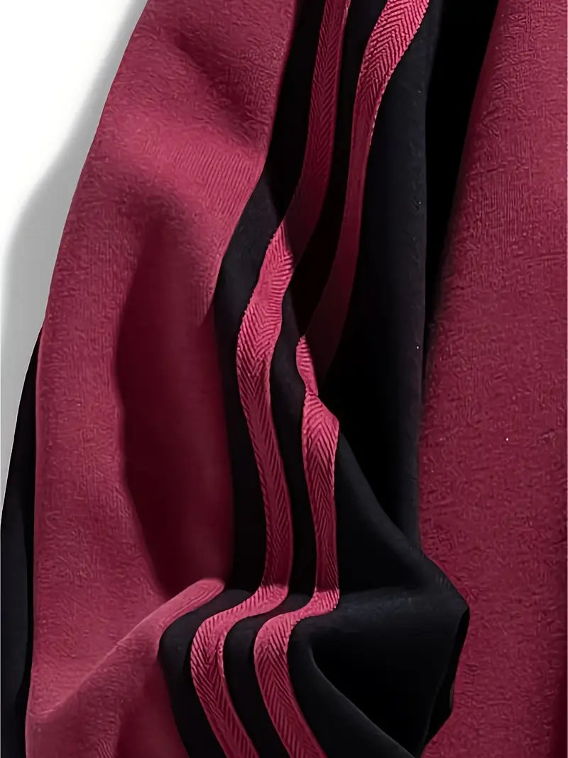 Leandro | Sweatshirt with striped sleeves and round neckline