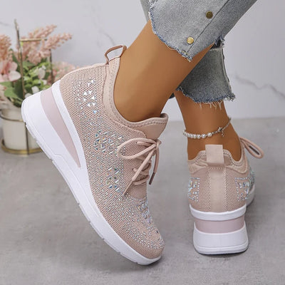 Elena | Orthopaedic trainers with rhinestones