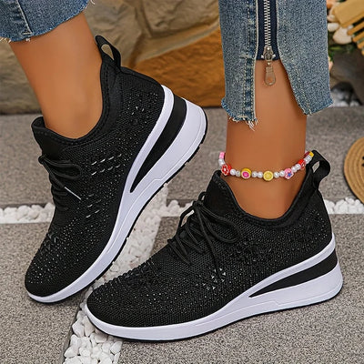 Elena | Orthopaedic trainers with rhinestones