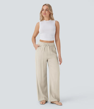Elena | Comfortable women's linen trousers for warm days