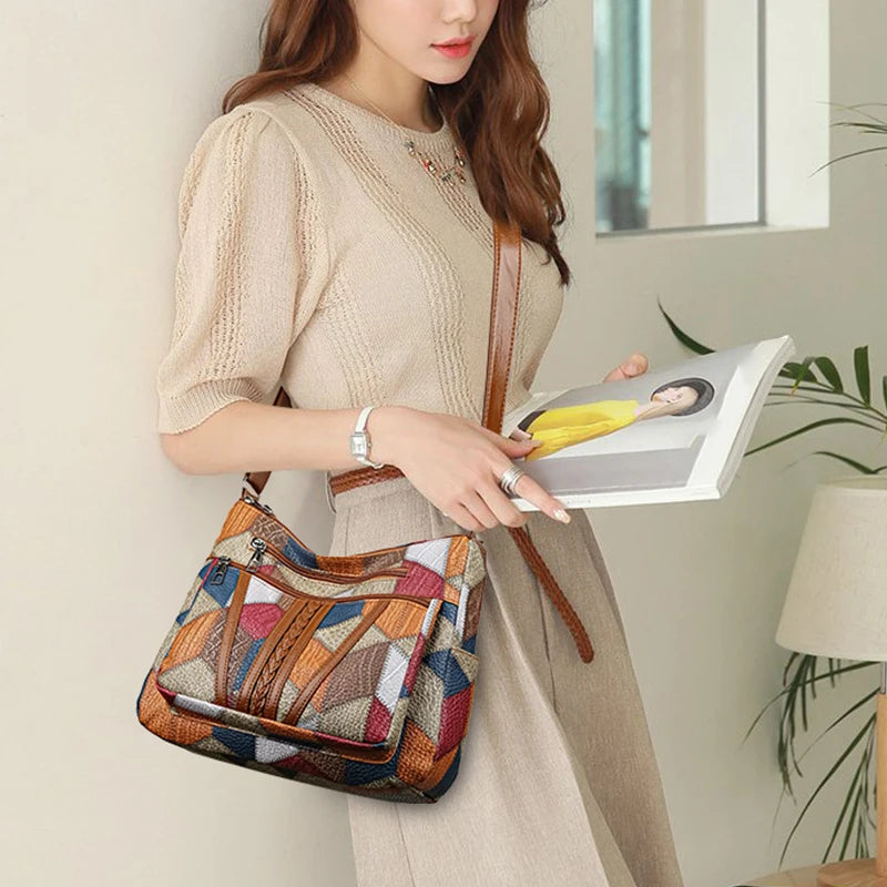 Marina | Patchwork bag made from vegan leather