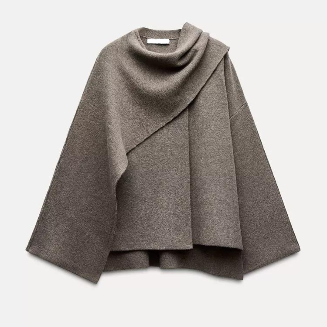 Elif | Viral cape coat with hood in one size