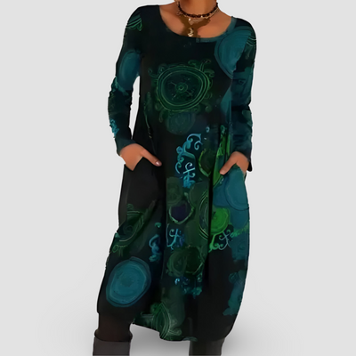 Ronja | Winter dress with bohemian elegance