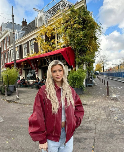 Faye | Oversized leather jacket
