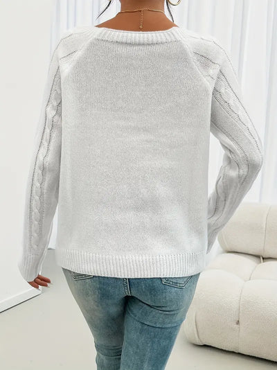 Marlene | Casual jumper with button placket at the front