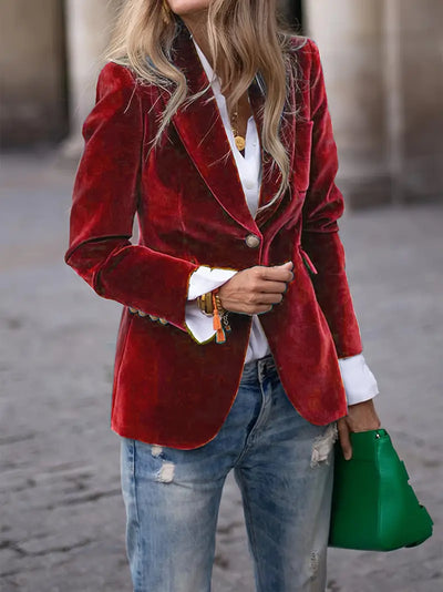 Bella | Elegant velvet blazer