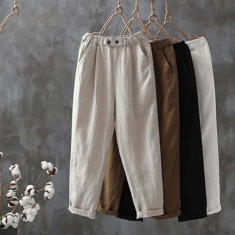Maureen | Comfortable casual trousers in cotton and linen