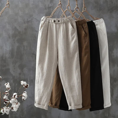 Maureen | Comfortable casual trousers in cotton and linen