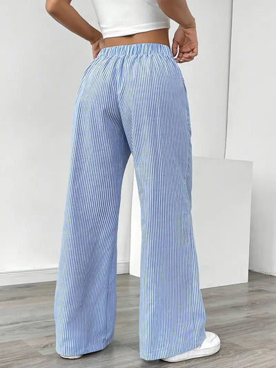 Alina | Elegant striped trousers with pockets