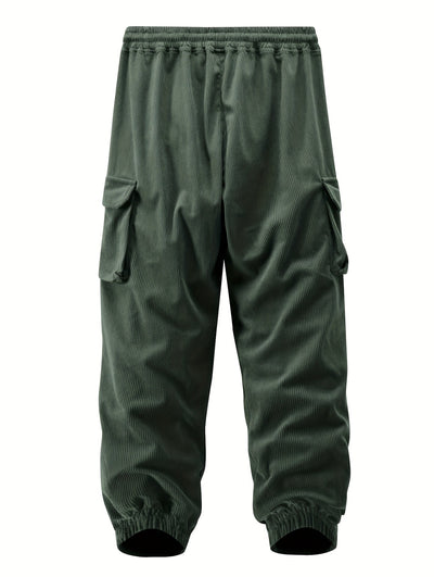 Amira | Corduroy jogging trousers with practical drawstring