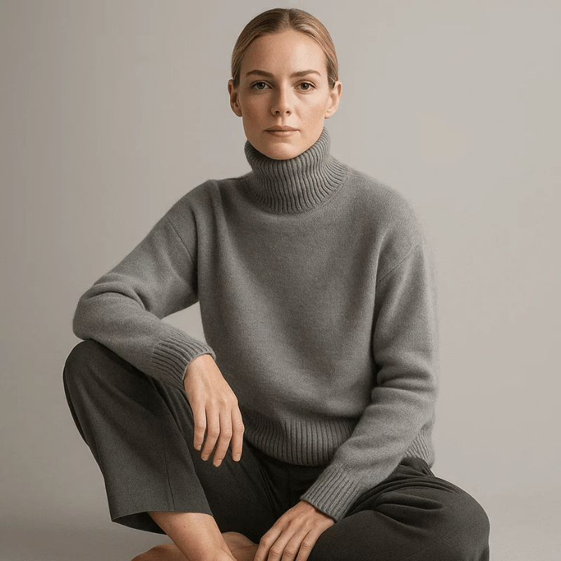 Tilda | Cosy fine knit jumper with roll neck style