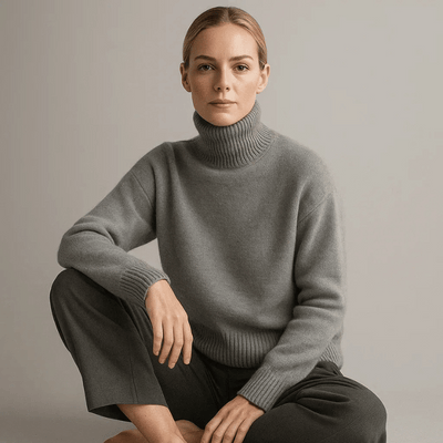 Tilda | Cosy fine knit jumper with roll neck style