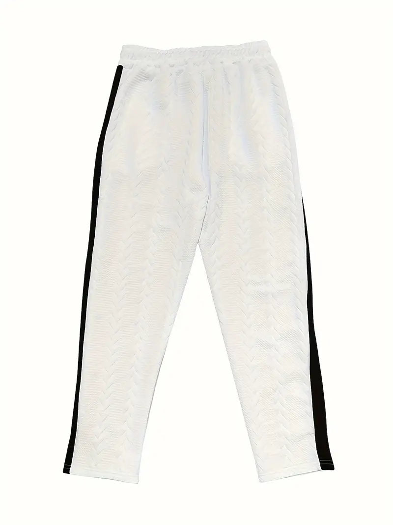 Kiana | Casual knit trousers with button accents on the sides