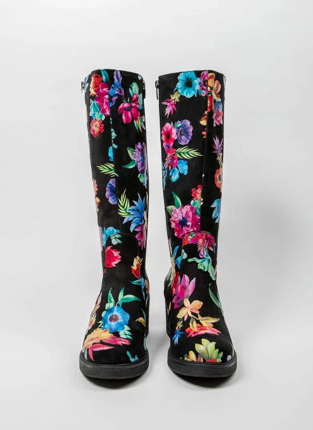 Amelia | Stylish leather boots with comfortable heels