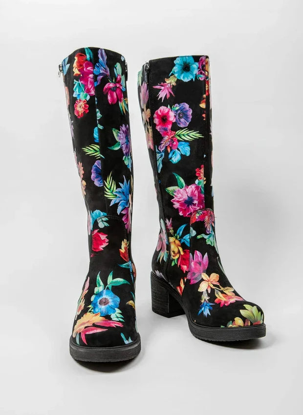 Amelia | Stylish leather boots with comfortable heels