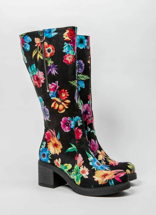 Amelia | Stylish leather boots with comfortable heels