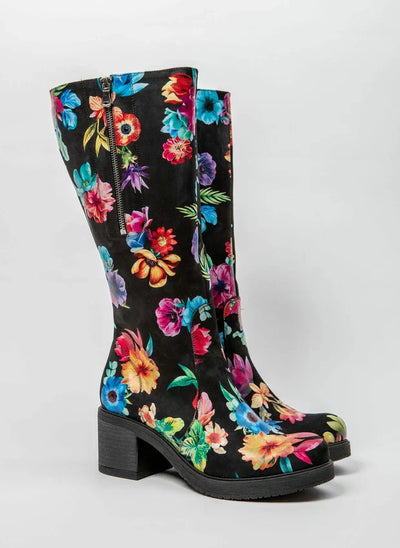 Amelia | Stylish leather boots with comfortable heels