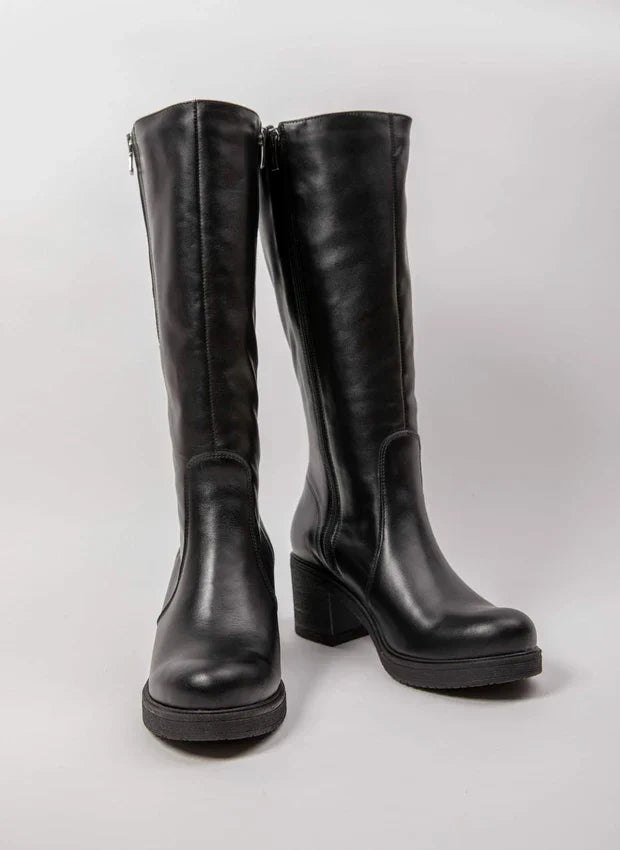 Amelia | Stylish leather boots with comfortable heels