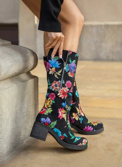 Amelia | Stylish leather boots with comfortable heels