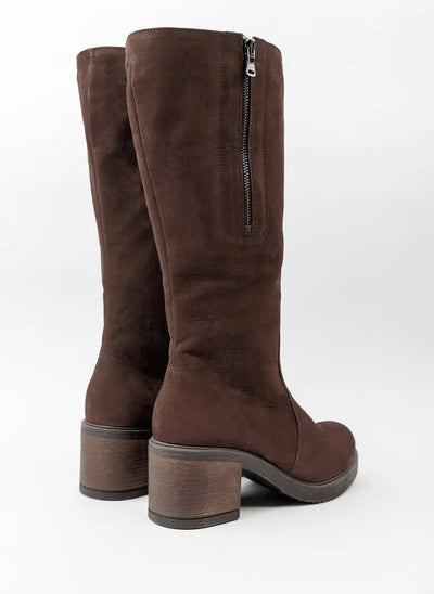 Amelia | Stylish leather boots with comfortable heels