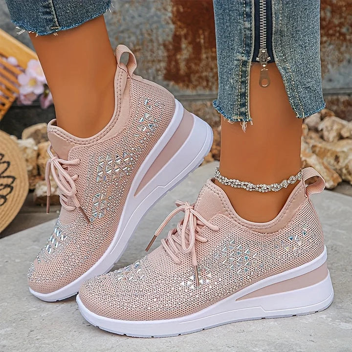 Elena | Orthopaedic trainers with rhinestones