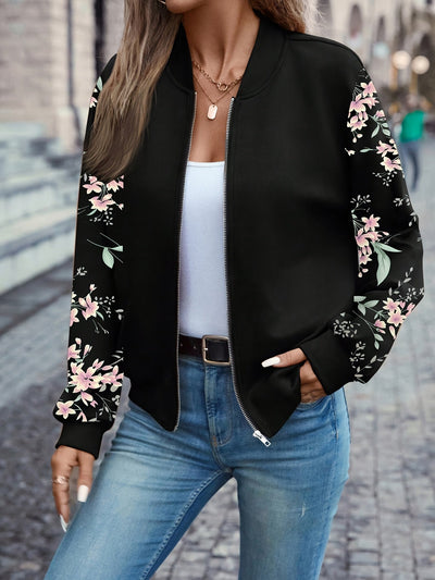 Leona | Floral bomber jacket in a trendy design