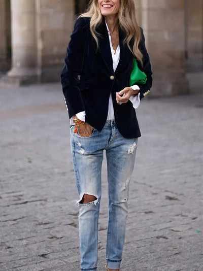 Bella | Elegant velvet blazer