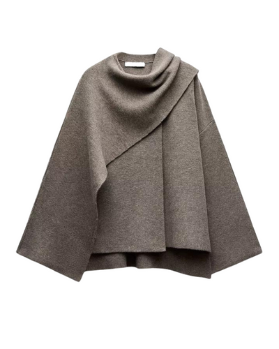 Elif | Viral cape coat with hood in one size