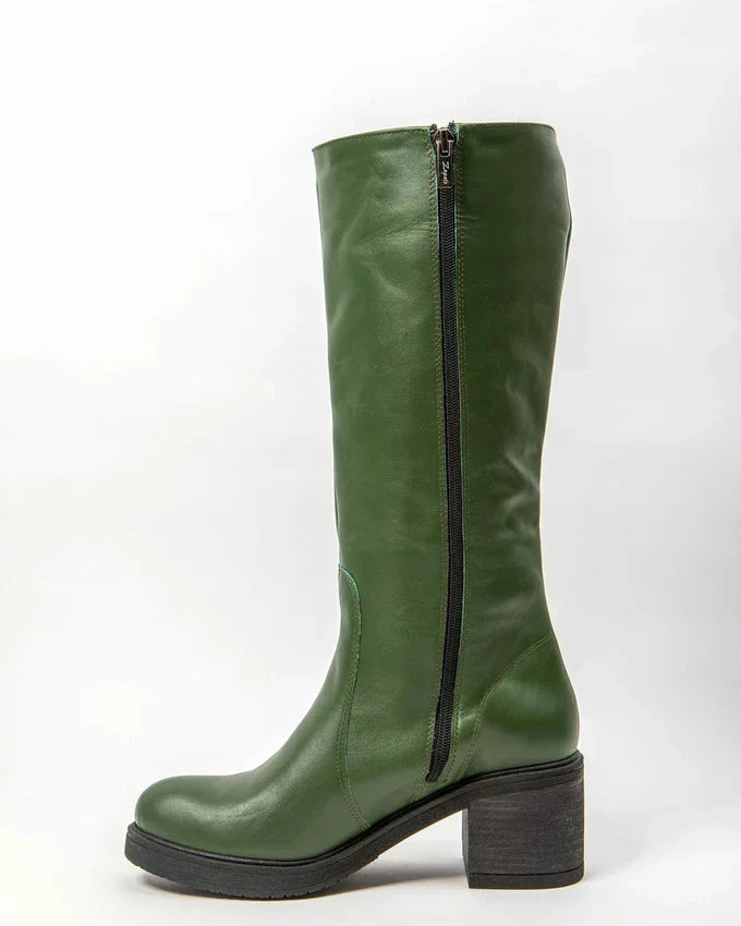 Amelia | Stylish leather boots with comfortable heels
