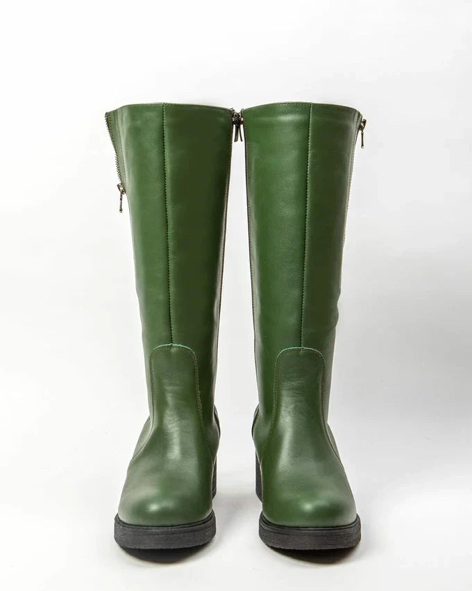 Amelia | Stylish leather boots with comfortable heels