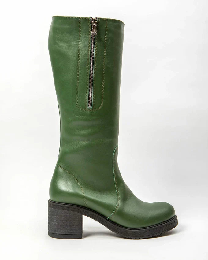 Amelia | Stylish leather boots with comfortable heels