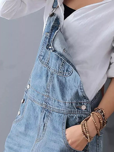 Rosie | Casual denim dungaree dress