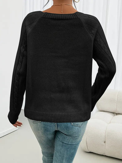 Marlene | Casual jumper with button placket at the front