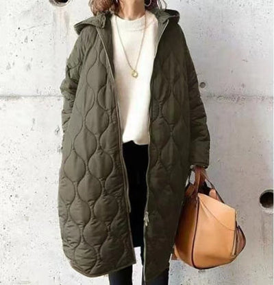 Bivdi | Warm women's quilted coat with hood