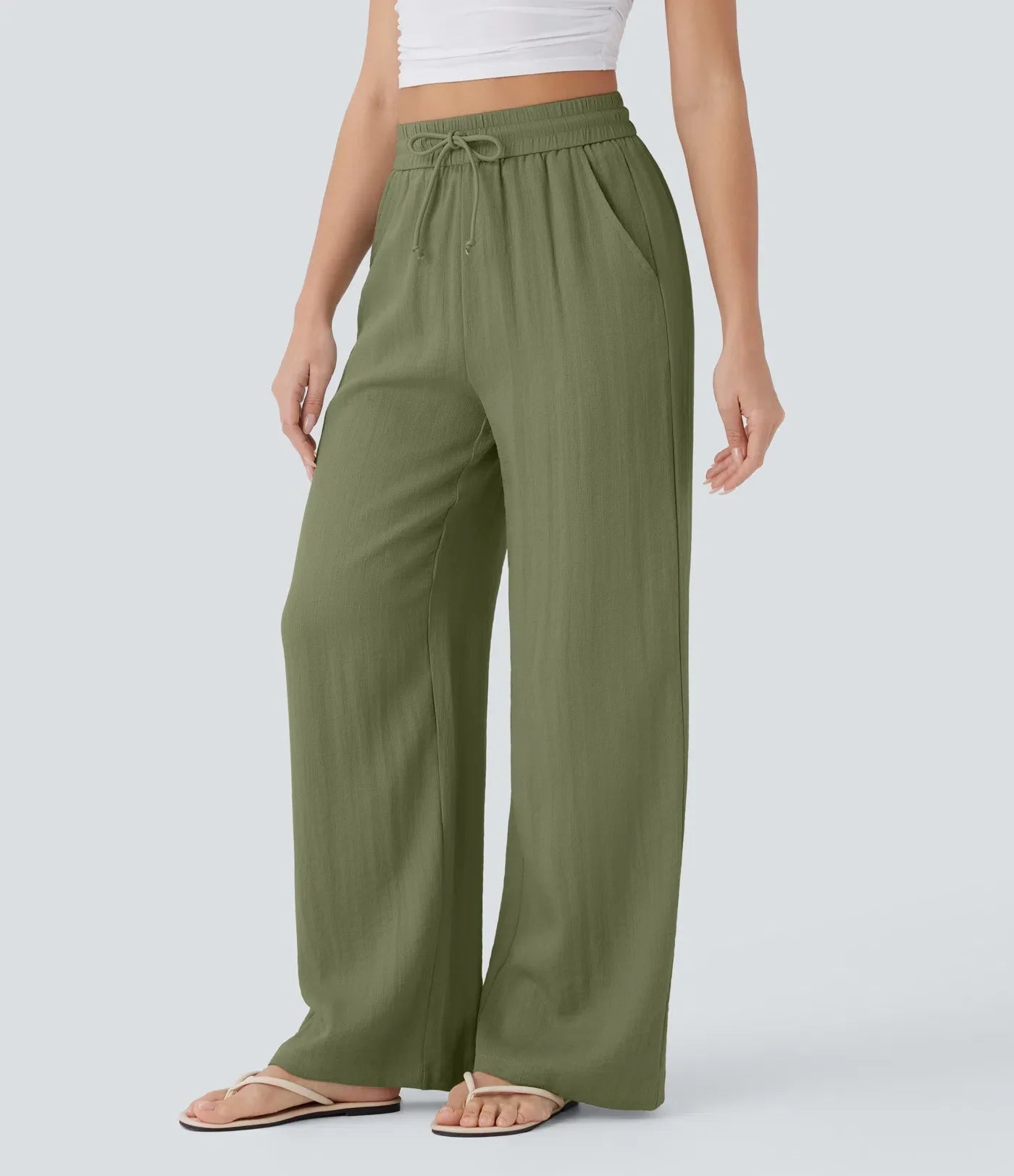 Elena | Comfortable women's linen trousers for warm days