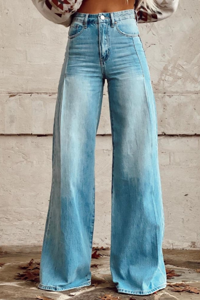 Clara | Stylish wide-leg denim trousers