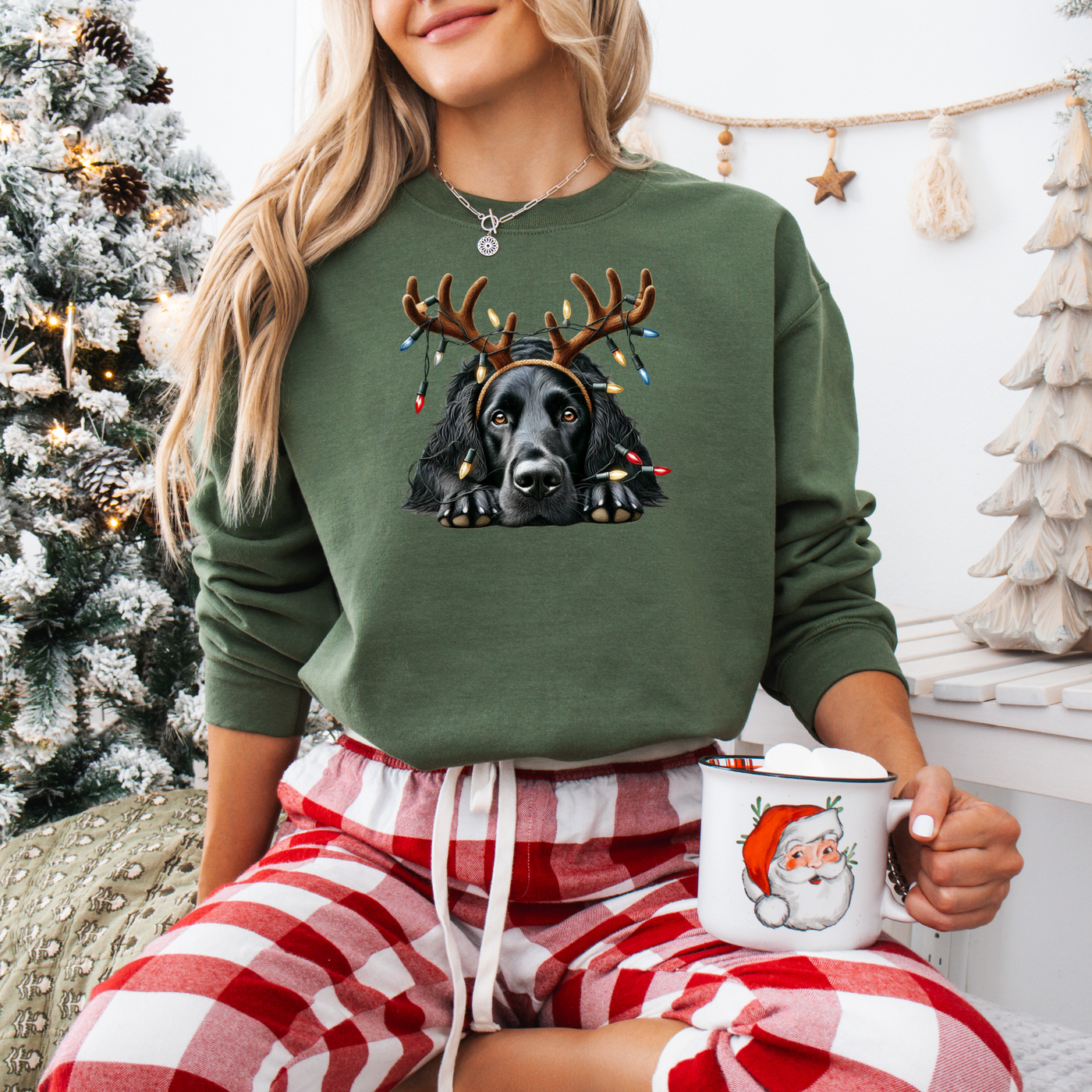 Christmas | Dog jumper with reindeer motif