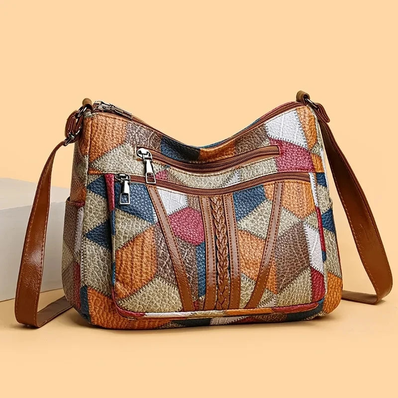 Marina | Patchwork bag made from vegan leather